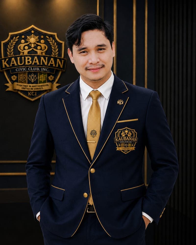 Portrait of Jandenber A. Cael, DMS-V, ND in the Kaubanan Civic Club blazer