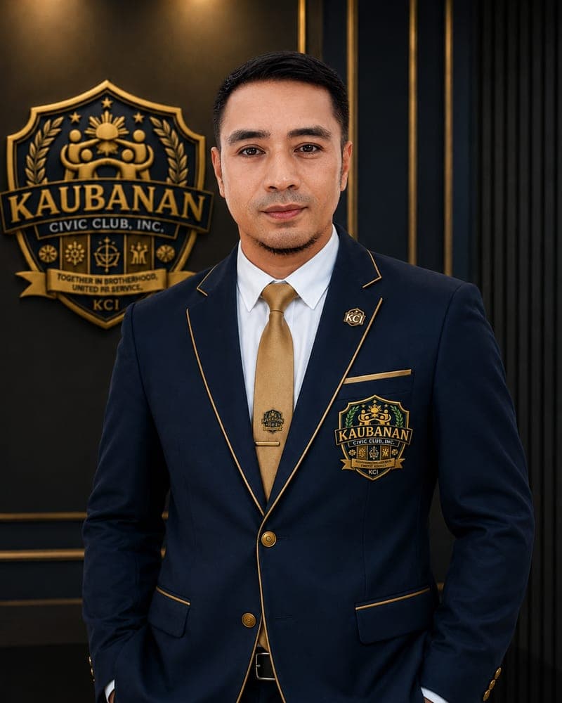 Portrait of Jimuel B. Desoyo, RNT in the Kaubanan Civic Club blazer